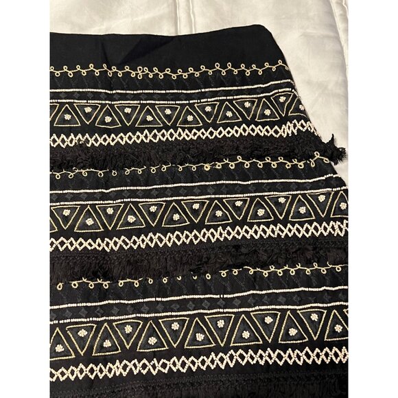 ANTHROPOLOGIE Chloe Oliver FRINGE BEADED SKIRT Women's Size Small New with Tags - Picture 11 of 13